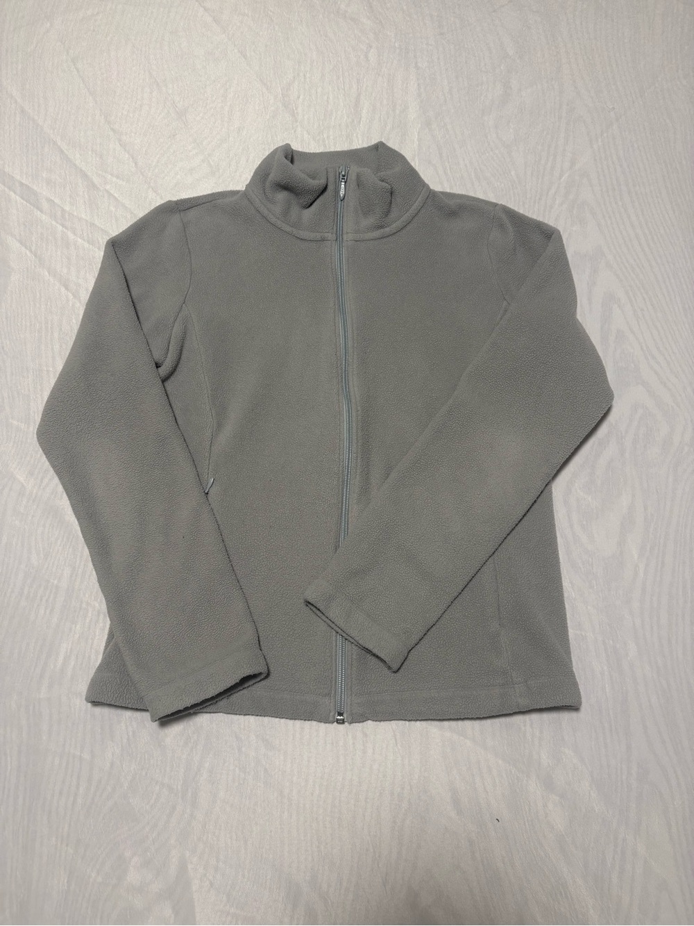 Uniqlo Women’s Small Grey Full Zip Fleece Jacket Stand Collar Pocketed Coat